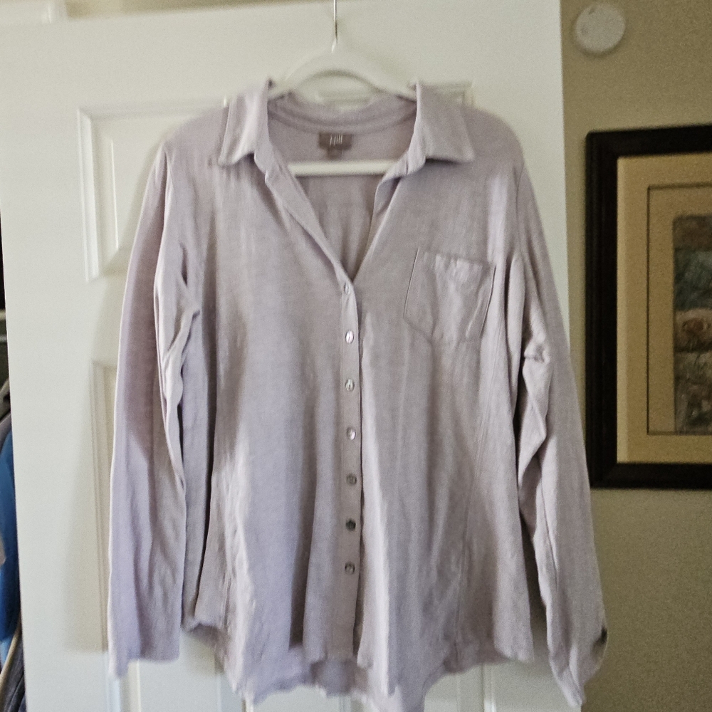 JJill long sleeve button down top